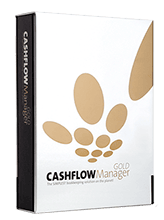 Cashflow Manager Gold software interface displaying comprehensive accounting and payroll features for small businesses.